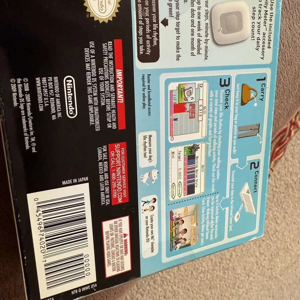 Nintendo DS Walking Personal Trainer Set NIB $40